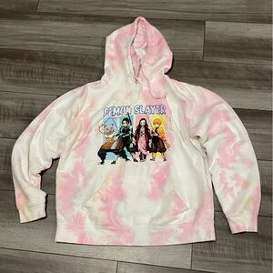 Demon Slayer Tie-Dye Hoodie Size Medium